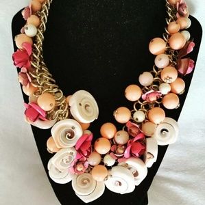 Colorful Seashells & Pearls Necklace